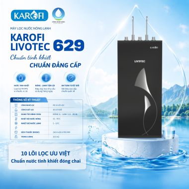 [CHÍNH HÃNG] Máy lọc nước tủ đứng nóng lạnh Karofi Livotec 629 - KAD LVT629