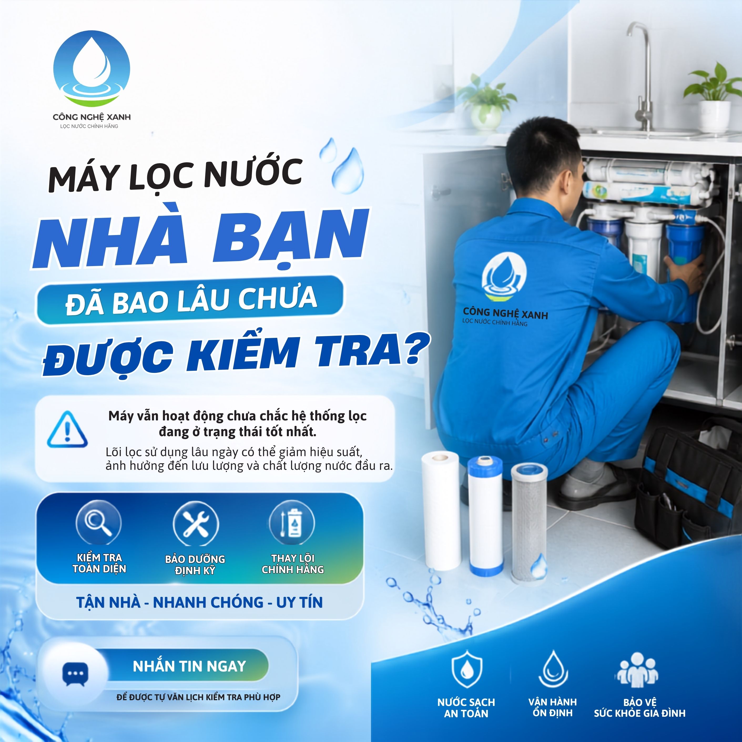 Máy Lọc Nước Nhà Bạn Đã Bao Lâu Chưa Được Kiểm Tra?