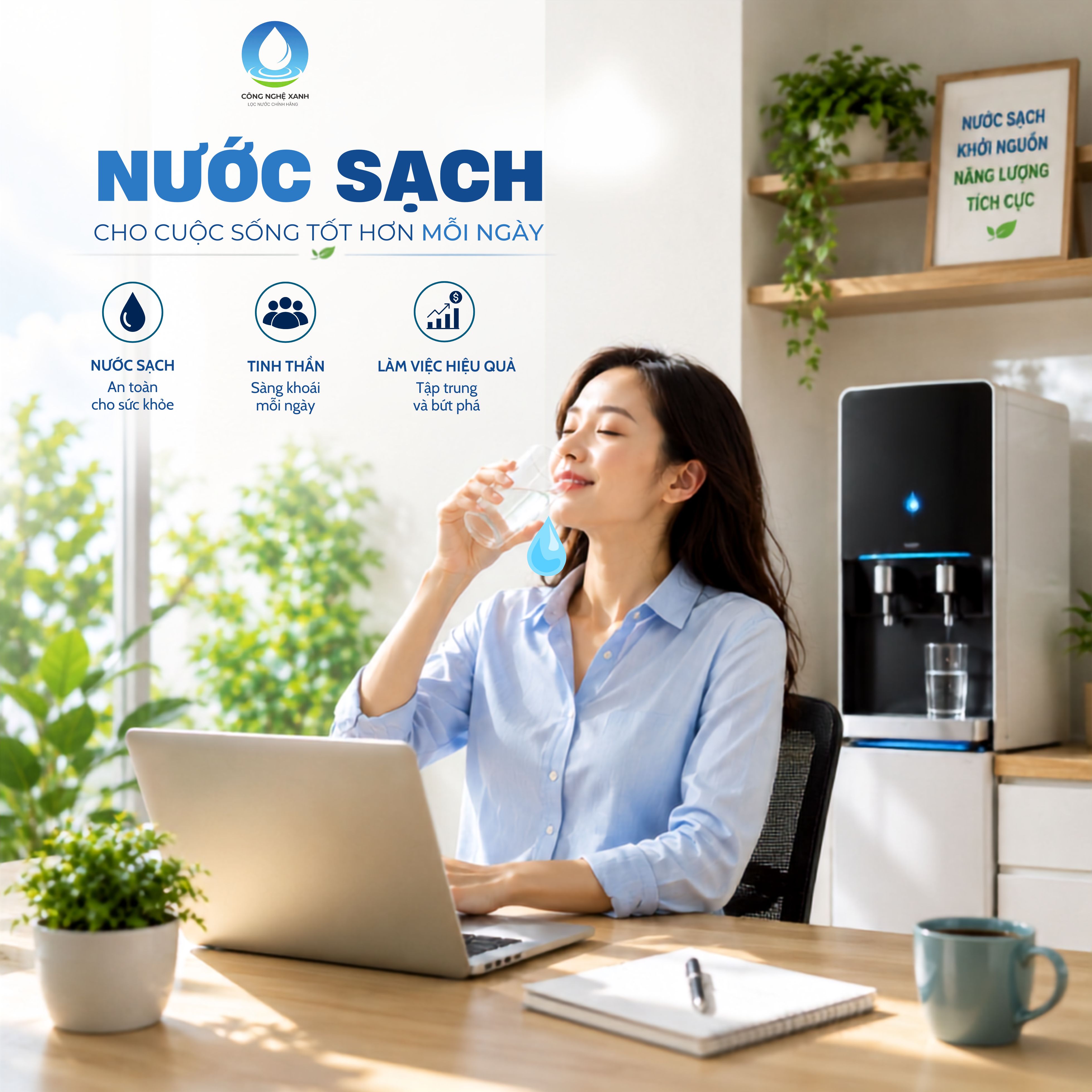 Một ly nước sạch – Khởi đầu cho ngày làm việc hiệu quả